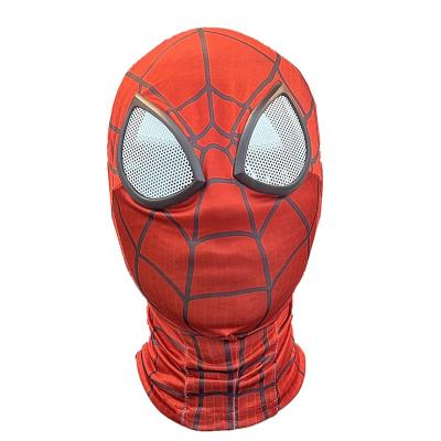 China Latex New Spiderman Cosplay Party Face Cover Masquerade Party Superhero Spider Headgear Cosplay LDD 100222 for sale