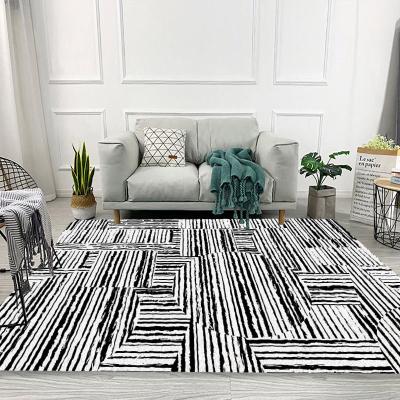 China Luxury Modern High Quality Washable Crystal Velvet Carpet 3D Area Rugs For Living Room Gray Carpet for sale