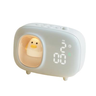 China Antique Style Children's Day Night Sleep Trainer Sound Light Sun Moon Graphic Rise Kids Digital Alarm Clock for sale