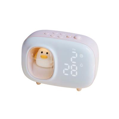 China Antique Style Kids LED Time Display Digital Sleep& Wake Up Brightlight Adjustment Bedside Sunrise Trainer Alarm Clock for sale