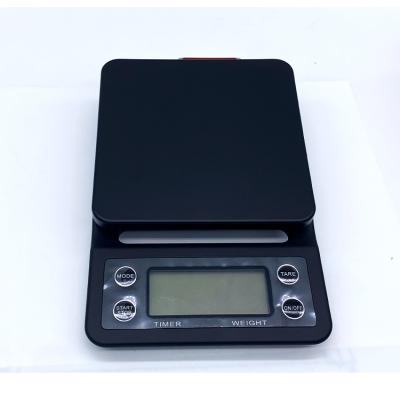 China WITH LID 2021 New Digital 1kg Coffee Scale With Timer Kitchen Scale Food Scale Black LED AAA Power Battery Unit Color Feature Weight Type for sale