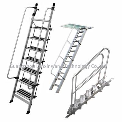 China Insulation Ladders Climbing Ladders With Handrails For Swimming Pools Customizable Removable Aluminum Ladders for sale