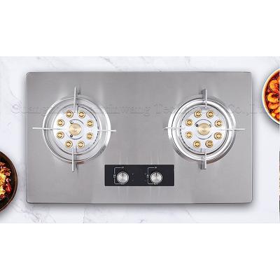 China Hotel 2 Burners Stainless Steel Exquisite Looking Gas Stove Sleek And Attractive Gas Stove Main Design for sale