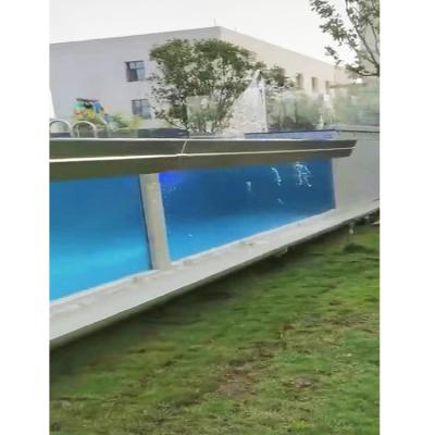 China Modern Extra Large Size Glass Pool Glass for sale