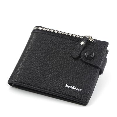 China New promotion waterproof men's simple design short business men pinch sale men's whole wallets for sale