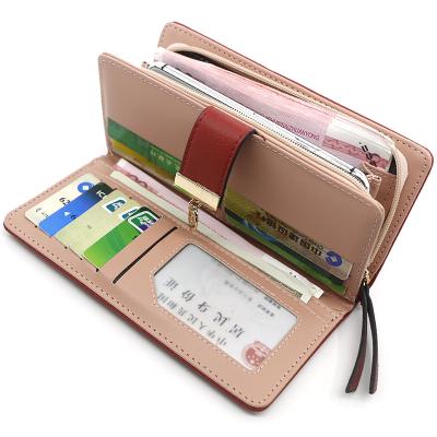 China OEM Promotion New Design PU Leather Lady's Metal Clutch Wallet Waterproof Women Wallet for sale