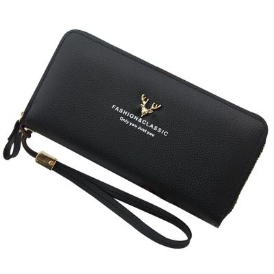 China Stock Large Capacity Women's Clutch Handbag Fashion Cell Phone Bag Waterproof Hot Selling Long Wallet With Zipper for sale