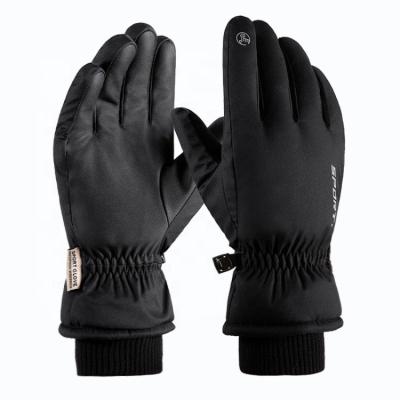 China Wholesale Custom Outdoor Sports Cold-proof Ski Cycling Warm Gloves Waterproof Velveteen-Thickened Full Finger Touch Screen Winter Gloves for sale