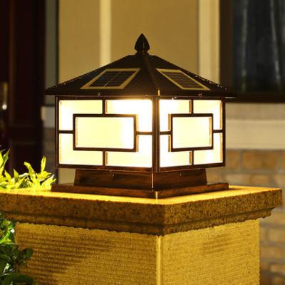 China 100 Lms High Output Outdoor Post Lantern , Solar Powered Deck Post Lights for sale