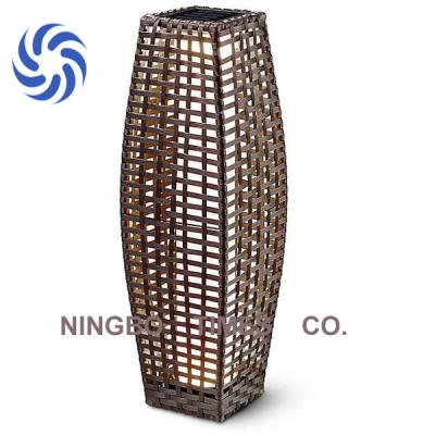 China Classic Solar LED Rattan Lantern , Safe / Waterproof  Solar Rattan Floor Lamp for sale