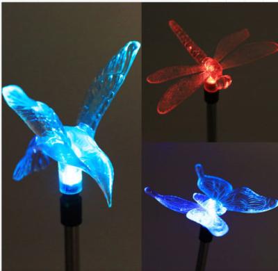 China Ändernde Solarlibelle der Farbeled beleuchtet angetriebene Schmetterlings-Garten-Solarlichter im Freien zu verkaufen