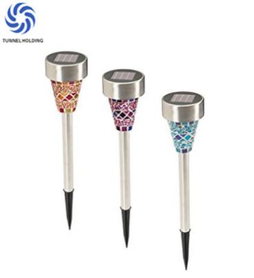 China Easy Installation Outdoor Decorative Solar Lights Waterproof Mosaic Garden Lights for sale