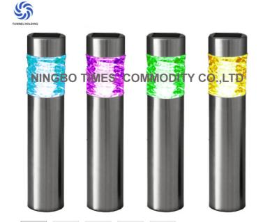 China Outdoor Solar Bollard Lights Color Changing Metal Solar LED Tube Lights for sale