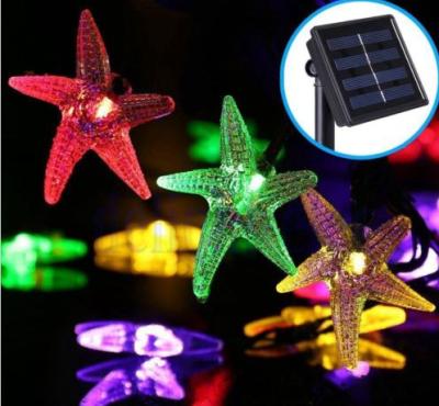 China Starfish Solar Powered String Fairy Lights , 6M 30 LED Outdoor Patio String Lights for sale