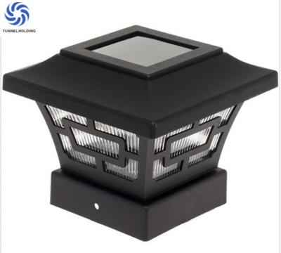 China High Lumen Solar Post Cap Lamp Customized Black Aluminum Imperial For Outdoor for sale