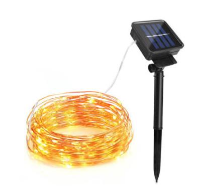 China 100 LED Copper Wire String Lights , Beautiful Design Solar LED Warm White Lights for sale