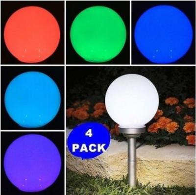 China PMMA RGB Changing clolr  Globe Solar Lights , Color Changing Solar LED Ball Lights for sale