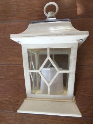 China Yellow Flickering Outdoor Patio Solar LED Lantern / Patio Candle Lanterns for sale