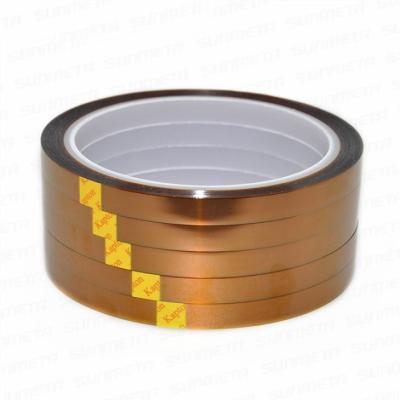 中国 Silicone Adhesive Polyimide Film Tape Halogen Free 55-70um Temp Resistance 販売のため