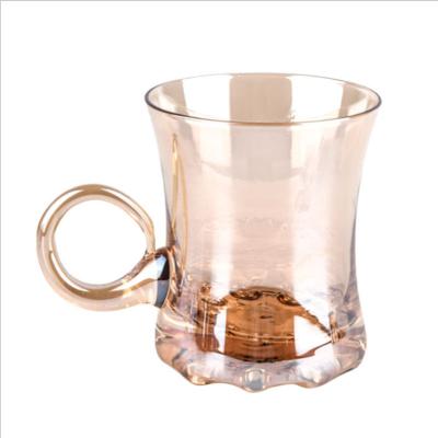 China New Selling Water Tea Coffee Glass Mug Clear Classic/Postmodern Hot Transparent Glass Cup With Cup Holder for sale