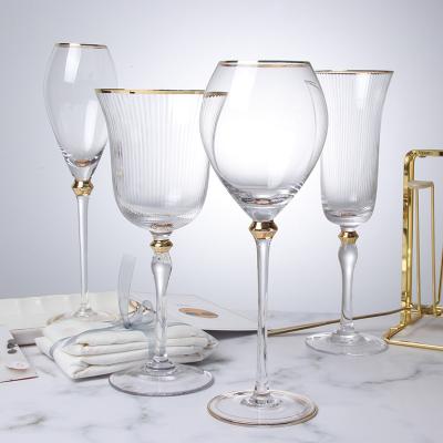 China High Quality Goblet Glass Wine Glass Wine Human Body Transparent Black White Cup for sale