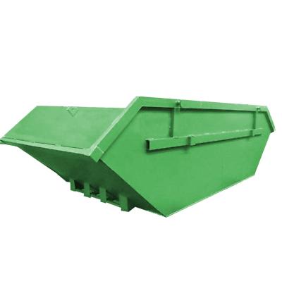 China Solid Waste Flat Packed Steel Skip Bins Hang Elevator Bins Roll On Roll Off Container Dump for sale