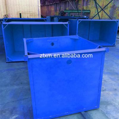 China Hotels 3 M3 Steel 3 Yard Skipping Trash Forklift Waste Collection Hopper Container for sale