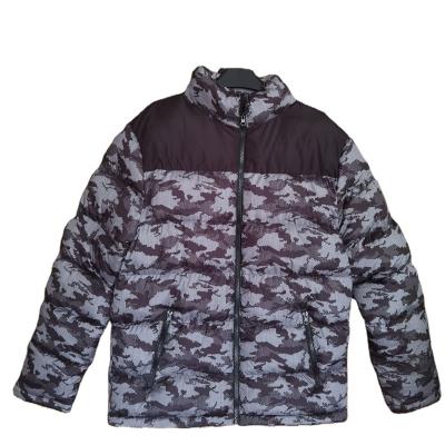 China Winter Puffa Jacket Men's Camouflage Jacket Puller Casual Puller Tracksuit Men Windproof Stand Collar Padded Jacket Men Coat for sale