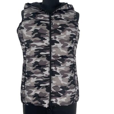 China Breathable Cheap Custom Design 100% Polyester Woven Ladies Leopard Padded Vest Vest for sale