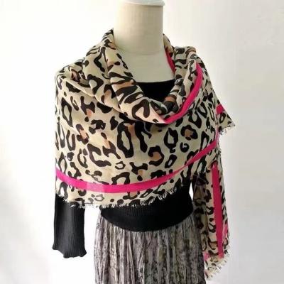 China Skin Spring, Autumn Long Scarf Leopard Print Styles Shawl for sale