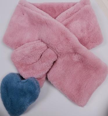 China Wholesale Custom Warm Polyester Woven Rabbit Hair Fur Gloves And Scarf Comfortable And Colors Winter Kid for sale