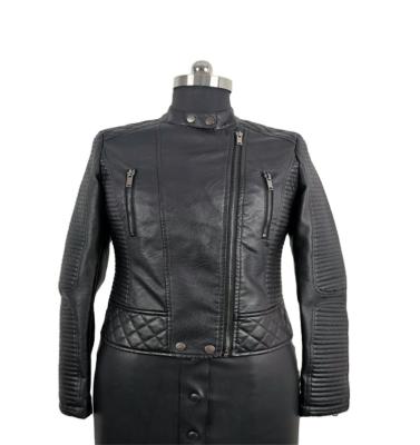 China Wholesale 2021 breathable made in china popular fashion ladies skinny black pu jacket for sale