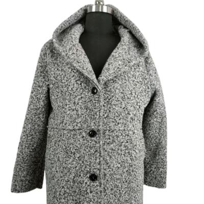 China New Popular Hot Sale Ladies White Spotted Tweed Coat Manufacturer Customized 2021 Breathable Hoody for sale