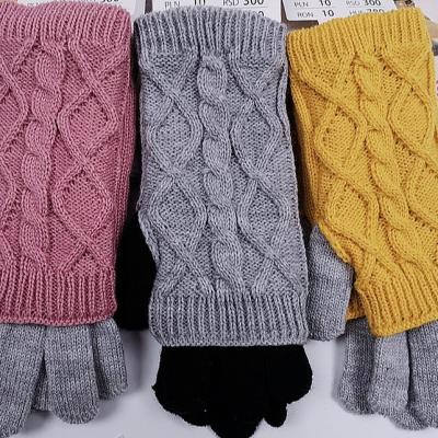 China 2022 China Winter Women's Fashion Warm Gloves New Matching Double Gloves Fashion Warm Gloves For Traveling And Riding Daily Life for sale