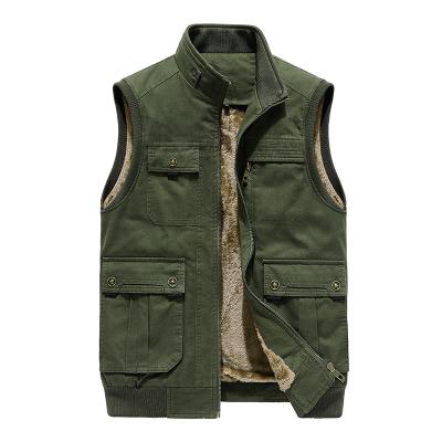 China Anti-wrinkle new style high quality pure cotton washed fashion men's autumn vest jacket custom made men's sleeveless vest for sale