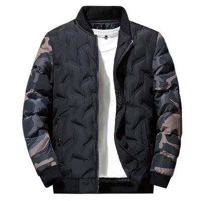 China New Men's Customized Hot-selling Waterproof Winter Short Cotton Jacket Camouflage Zipper Baseball Uniform Jacket And Coat for sale