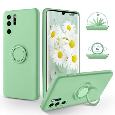 China Shockproof Slim Anti-scratch Phone Protector Shockproof Case With 360 Ring Holder Case Pro Silicone Soft Rubber Gel For Huawei P30 for sale