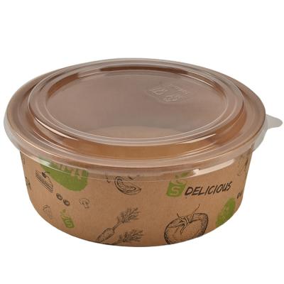 China Disposable Supplied By Chinese Factory Kraft Paper Bowl Free Samples Biodegradable for sale