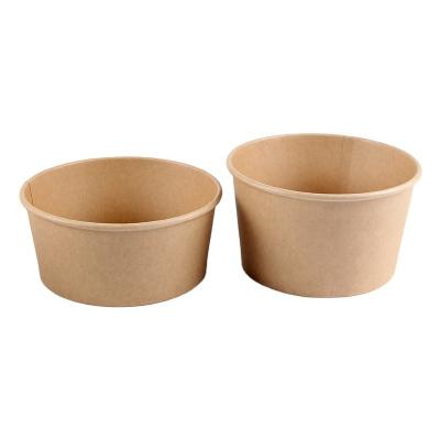 China Disposable Stain Paper Bowl Lunch Box Packing Paper Cardboard Round Packing Box Food Packing Takeout Box for sale