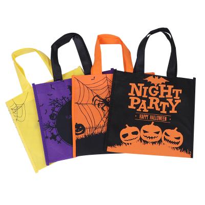 China Recyclable Kindergarten Border Gift Handbag Halloween Spot Bag Ghost Festival Non-woven Candy Bag Group for sale