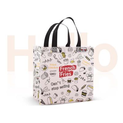 China Wholesale Manufacturer Recyclable Handbag Advertising Clothing Shopping Bag Nonwoven Film Covered Printable Logo for sale