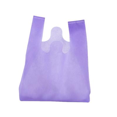 China BIODEGRADABLE Nonwoven Bag Customized Shopping Promotion Vest Bag Customized Logo Advertising Handbag Vest Bag In Shopping Malls for sale