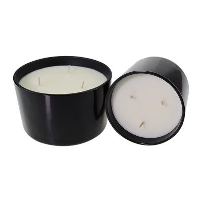 China Recyclable Wholesale Luxury Custom Fancy Round Soy Candles Frosted Glass Jars for sale