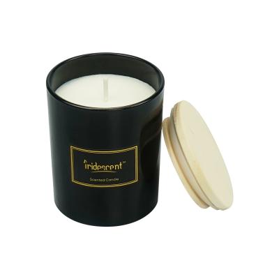 China Wedding Recyclable Wholesale Glass White Label Luxury Handmade Soy Wax Scented Candle for sale