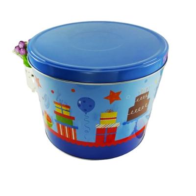 China Wholesale Customized Food Grade Metal Round Biscuit Cookie Snacks Tin Boxes for sale