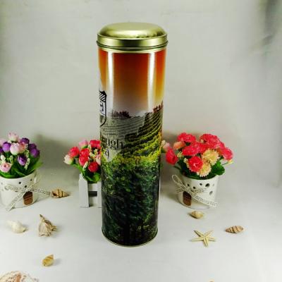 China Customized Recyclable Luxury Tall Round Metal Wine Tea Coffee Coffee Packaging Food Tin Can for sale