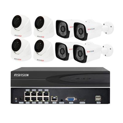 China NIGHT VISION Fosvision Hd Surveillance 5mp IP Poe Camera System 8ch Poe Nvr Video Camera Kit Set 8 Channel Nvr Home Security CCTV System for sale