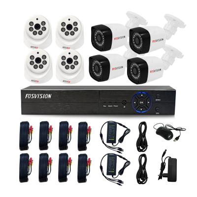 China Motion Detection Fosvision Night Vision Dvr Home Security System Surveillance Ahd Camera 1080p Ahd Video Kit 8ch for sale