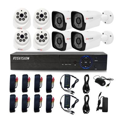 China Motion Detection Fosvision Night Vision Dvr Home Security System Surveillance Ahd Camera 1080p Ahd Video Kit 8ch for sale