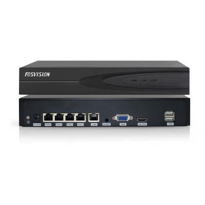 China Hot Sale Built in Poe Nvr Fosvision H.265 5mp 4channel 1sata FS-N9904POE for sale